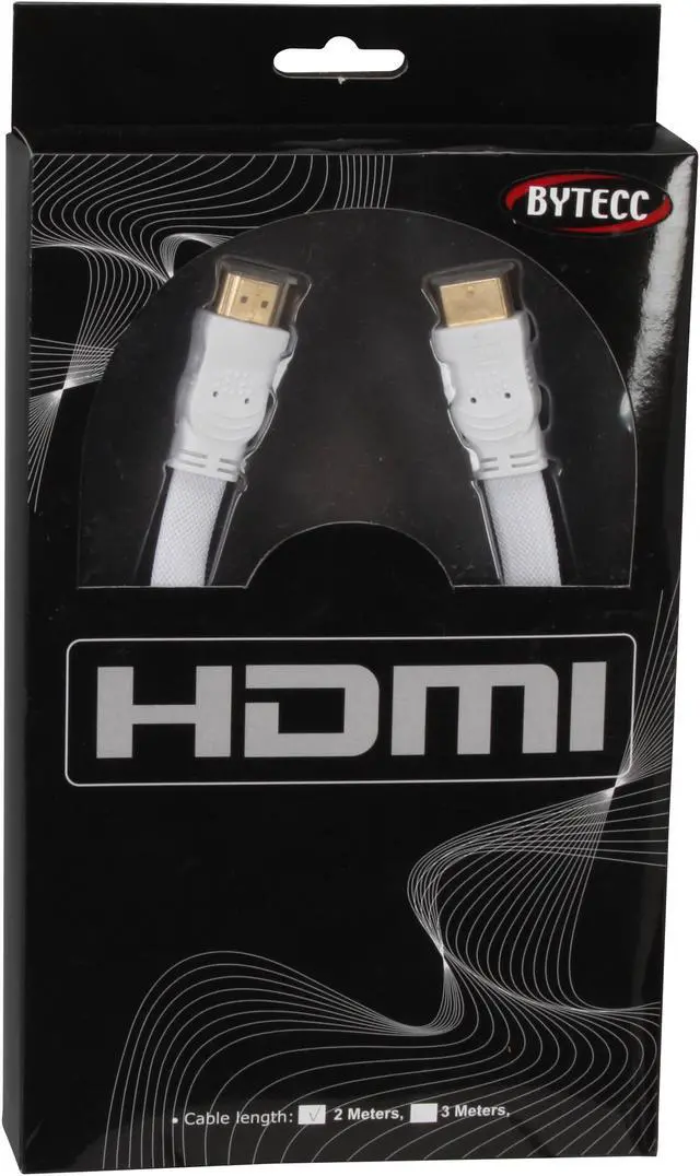 Alt view image 2 of 2 - BYTECC HM-F2MW 6 ft. White HDMI male to male HDMI High Speed Male to Male White Cable - Retail pack Male to Male