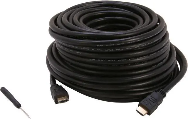 Alt view image 2 of 3 - BYTECC HM-75 75 ft. Black HDMI male to male HDMI High Speed Male to Male Cable Male to Male