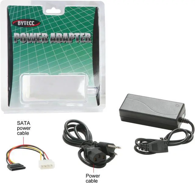 Alt view image 4 of 4 - BYTECC AC-BT300 AC to DC PSU Adapter and Power cord Set for IDE/SATA Drives