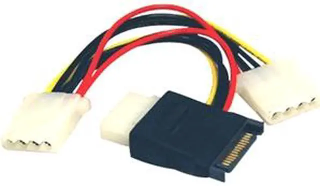 Main image of BYTECC SATA-3LP4 5 in. SATA Power Input 15pin to MOLEX 4pin Power Adapter Cable