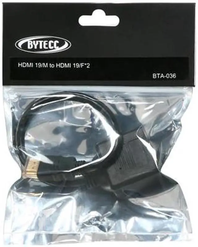 Alt view image 3 of 3 - BYTECC BTA-36 HDMI Female x 2 to HDMI Male Adaptor