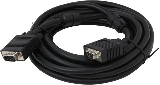 Alt view image 2 of 3 - BYTECC VGA-15 15 ft. VGA Male to VGA Male Cable with Ferrites