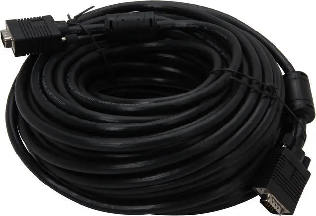 Alt view image 2 of 3 - BYTECC VGA-100 100 ft. VGA Male to VGA Male Cable with Ferrites