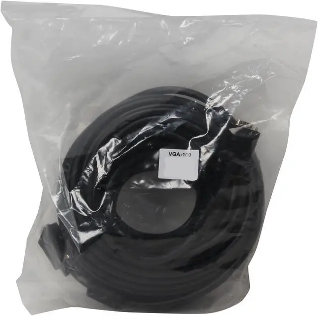 Alt view image 3 of 3 - BYTECC VGA-100 100 ft. VGA Male to VGA Male Cable with Ferrites