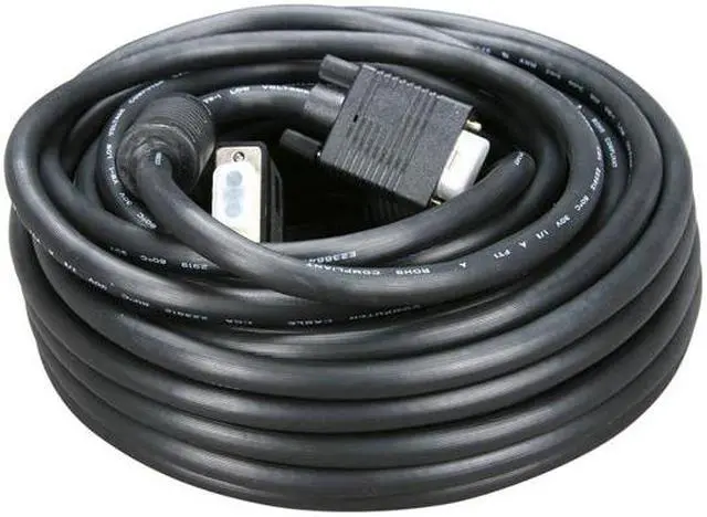 Alt view image 2 of 2 - BYTECC VGA-50MF 50 ft. VGA Male to VGA Female Cable with Ferrites