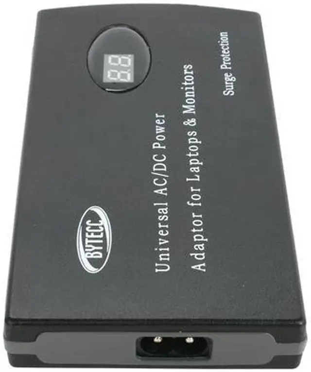Alt view image 3 of 7 - BYTECC SLIM-90LCD Auto Voltage Detection 90W Universal Laptop AC Power Adaptor w/ USB 5V Charge port