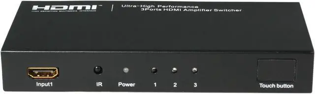 Alt view image 2 of 5 - BYTECC HMSW301SM Ultra High Performance 3 Ports HDMI® Amplifier Switcher w/ Remote Control & Intelligent Switch