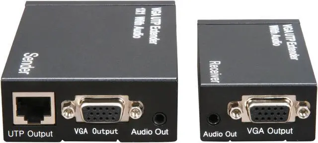 Alt view image 2 of 5 - VGA UTP Extender 1x1 Splitter w/ Audio