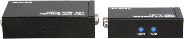 Alt view image 3 of 5 - VGA UTP Extender 1x1 Splitter w/ Audio