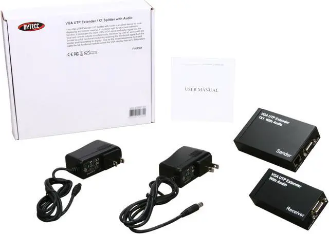 Alt view image 5 of 5 - VGA UTP Extender 1x1 Splitter w/ Audio