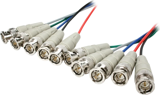 BYTECC 5BNCRGB-10 10 ft. 5BNC RGB to 5BNC RGB Video Cable, Male to Male ...