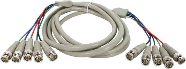BYTECC 5BNCRGB-10 10 ft. 5BNC RGB to 5BNC RGB Video Cable, Male to Male ...