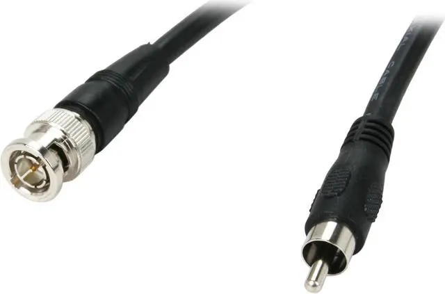 Main image of BYTECC BNC/RCA-3K 3 ft. BNC to RCA Cable, 75 ohm, Male to Male, Black Male to Male