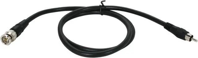 Alt view image 2 of 2 - BYTECC BNC/RCA-3K 3 ft. BNC to RCA Cable, 75 ohm, Male to Male, Black Male to Male