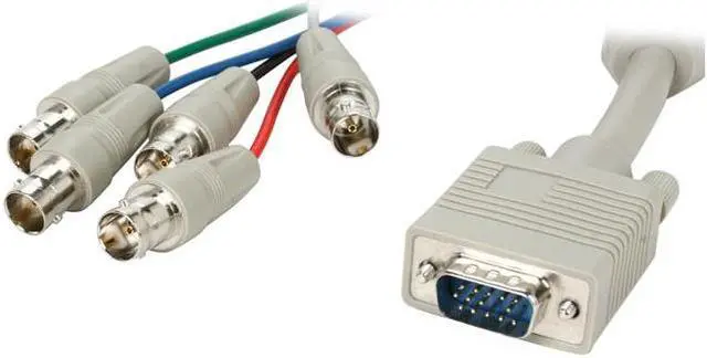 Main image of BYTECC HD15M/5BNCF-1 1 ft. HD15 to BNCx5 Cable, Male to Female, Beige