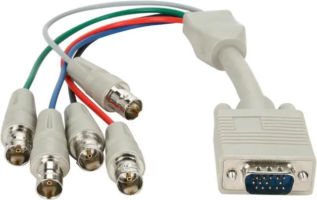 Alt view image 2 of 2 - BYTECC HD15M/5BNCF-1 1 ft. HD15 to BNCx5 Cable, Male to Female, Beige