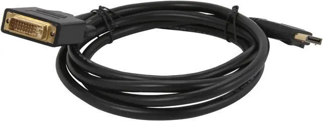 Alt view image 2 of 2 - BYTECC DPDVI-06 6 ft. Black Display Port to DVI Cable Male to Male