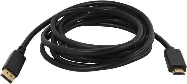 Alt view image 2 of 2 - BYTECC DPHM-10 10 ft. Black Display Port to HDMI® Cable Male to Male
