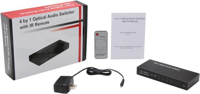 Alt view image 6 of 6 - BYTECC OP-SW401 4 to 1 Optical Audio Switcher