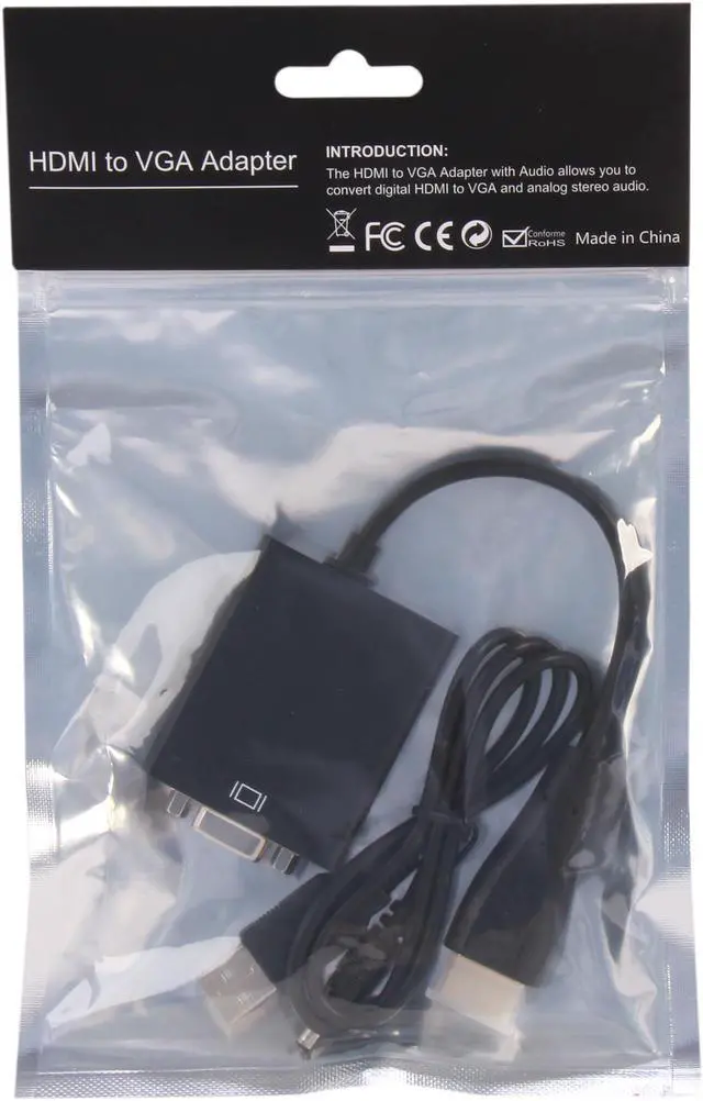 Alt view image 3 of 3 - BYTECC HM-VGA005 HDMI-A to VGA Female Adapter/Converter