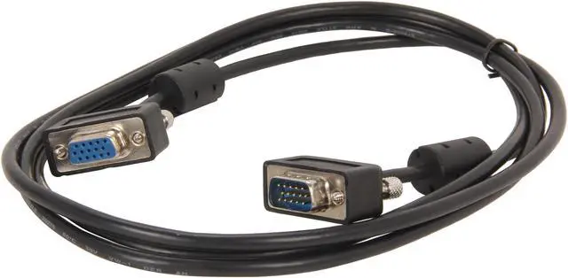 Alt view image 2 of 3 - BYTECC SSVGA-6MF 6 ft. Micro SVGA Male Cable to Micro SVGA Female Cable HD15 with Ferrite Core - OEM