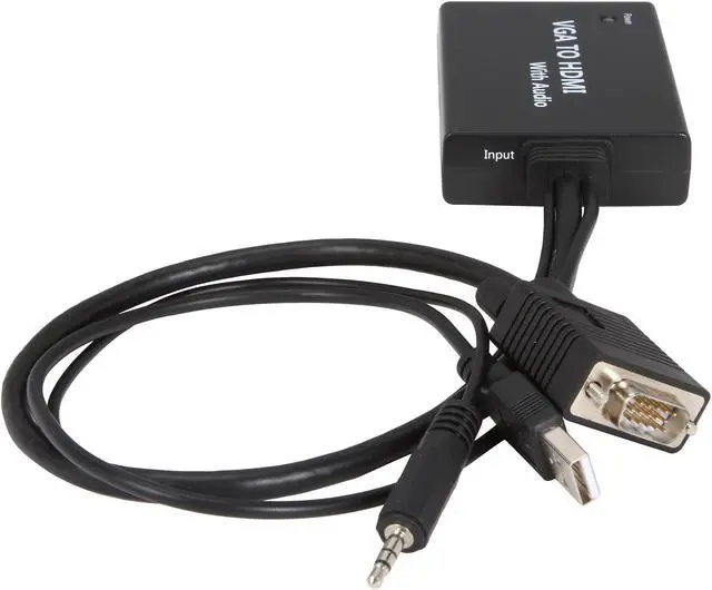 Alt view image 4 of 5 - BYTECC HM-CV030 8" VGA to HDMI converter with audio and USB for power Black