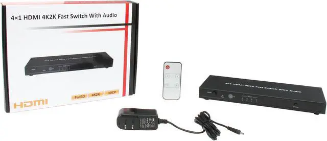 Alt view image 7 of 7 - BYTECC HMSW401CK 4K2K Fast Switch with Audio Support 3D