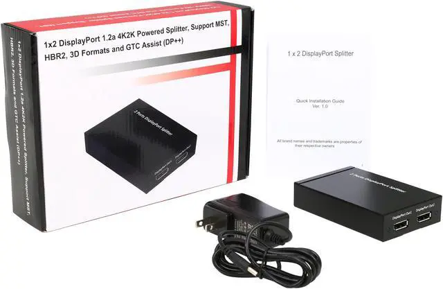 Alt view image 6 of 6 - BYTECC DPSP102 1X2 DisplayPort Splitter Support 4K 2K 3D Formats