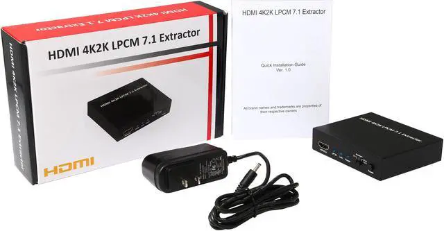 Alt view image 6 of 6 - BYTECC HM-CV033K HDMI 4K2K LPCM 7.1 EXTRACTOR SUPPORTS 4 x 3.5mm JACK CEC Bypass HBR 3D signal