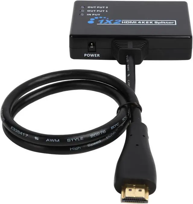 Alt view image 4 of 5 - BYTECC HMSP102KT Pigtail 1 x 2 HDMI 4K2K Amplifier Splitter Full 3D