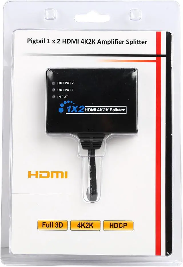 Alt view image 5 of 5 - BYTECC HMSP102KT Pigtail 1 x 2 HDMI 4K2K Amplifier Splitter Full 3D