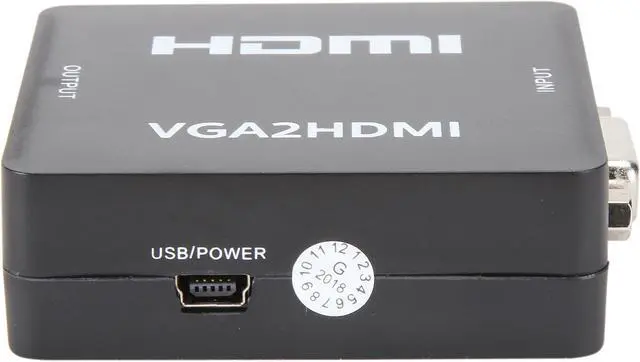 Alt view image 2 of 5 - BYTECC HM106N VGA to HDMI, GANA 1080P Full HD Mini VGA to HDMI Audio Video Converter Adapter Box With USB Cable and 3.5mm Audio Port Cable Support HDTV for PC Laptop Display Computer Mac Projector