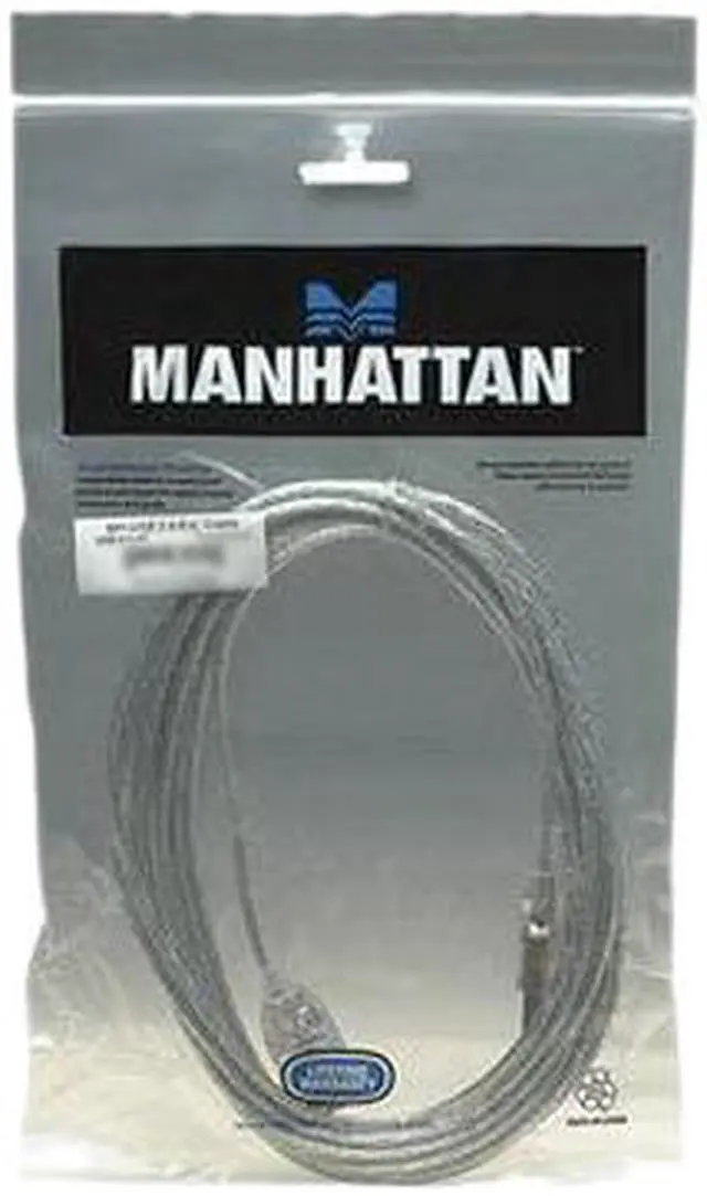Alt view image 2 of 3 - MANHATTAN 340496 Translucent Silver Hi-Speed USB Extension Cable (M-F)
