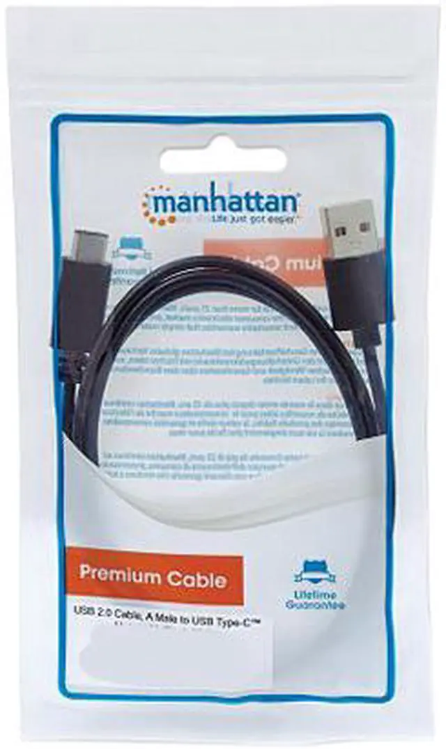 Alt view image 5 of 5 - Manhattan 353298 Hi-Speed USB 2.0 Standard-A male to USB C male Cable