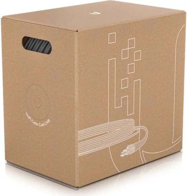 Alt view image 3 of 3 - 1000 ft Category 6 Network Cable for Network Device - First End: Bare Wire - Second End: Bare Wire - 1 Gbit/s - CMR - 23 AWG - White - Ubiquiti UniFi Cable Cat6 CMR Rating