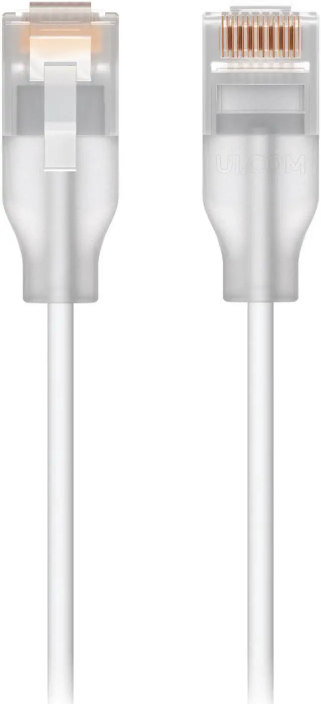 Main image of UniFi Etherlighting Patch Cable 24 Pack. Nano-thin patch cable with a translucent boot designed to show Etherlighting effects when connected to Pro Max switching.