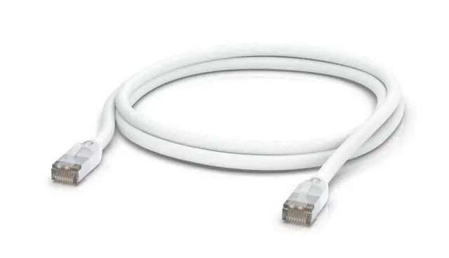 Main image of Ubiquiti UniFi Patch Cable Outdoor - 6.56 ft Category 5e Network Cable for Network Device - Patch Cable - Shielding - VW-1 - 24 AWG - White - UACCCablePatchOutdoor2MW