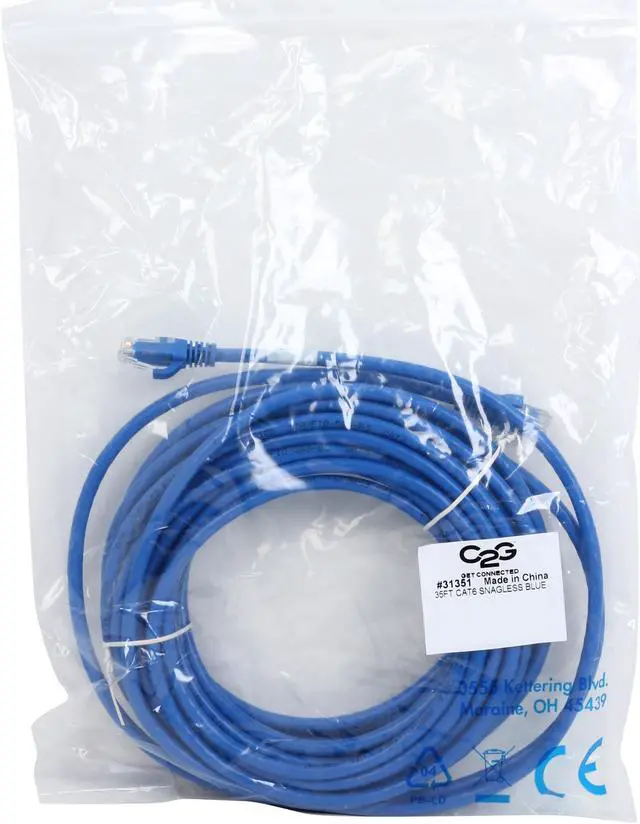 Alt view image 3 of 3 - C2G 31351 Cat6 Cable - Snagless Unshielded Ethernet Network Patch Cable, Blue (35 Feet, 10.66 Meters)