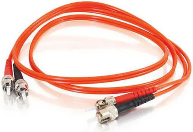 Main image of C2G 05577 OM1 Fiber Optic Cable - ST-ST 62.5/125 Duplex Multimode PVC Fiber Cable, Orange (9.8 Feet, 3 Meters)