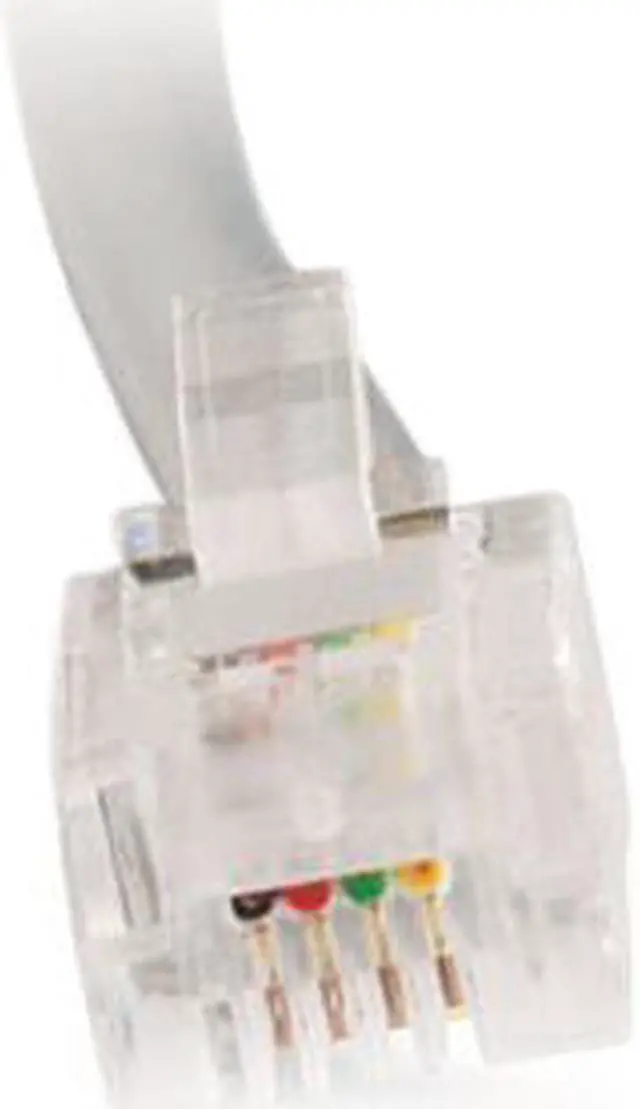 Alt view image 2 of 3 - C2G 09600 RJ12 6P6C Straight Modular Cable, Silver (14 Feet, 4.26 Meters)