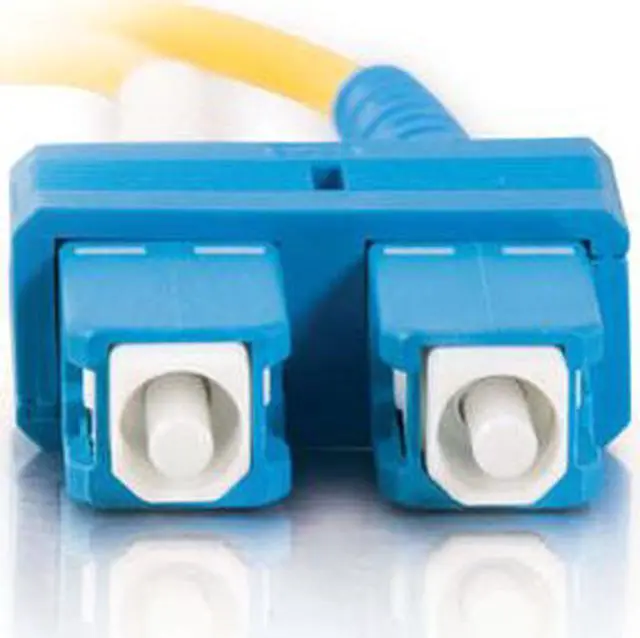 Alt view image 2 of 4 - C2G 18575 OS2 Fiber Optic Cable - SC-SC 9/125 Duplex Single-Mode PVC Fiber Cable, Yellow (32.8 Feet, 10 Meters)