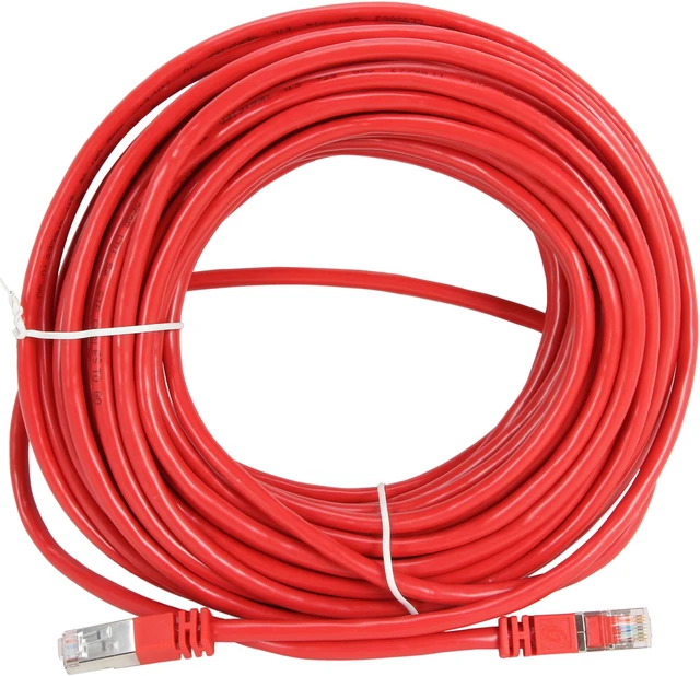 Alt view image 2 of 3 - C2G 27272 50 ft. Cat 5E Red Shielded Molded Patch Cable