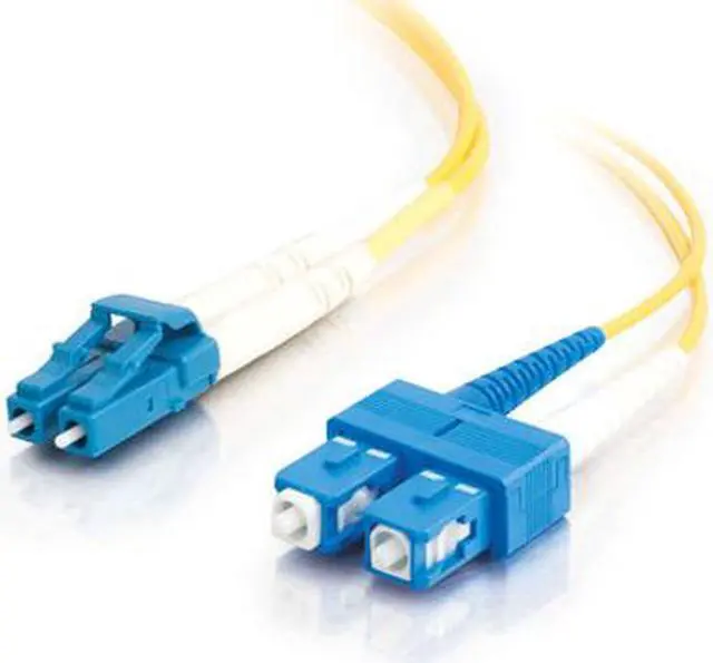 Alt view image 4 of 4 - C2G 28523 OS2 Fiber Optic Cable - LC-SC 9/125 Duplex Single-Mode PVC Fiber Cable, Yellow (32.8 Feet, 10 Meters)