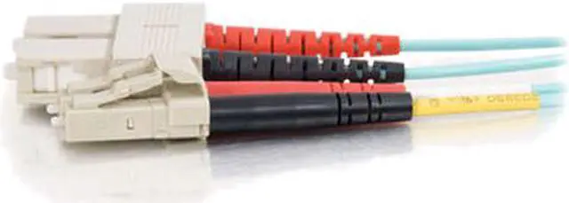 Alt view image 2 of 4 - C2G 33053 OM3 Fiber Optic Cable - LC-SC 10Gb 50/125 Duplex Multimode PVC Fiber Cable, Aqua (9.8 Feet, 3 Meters)