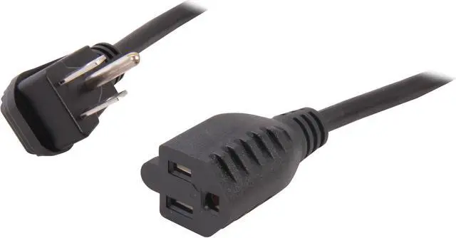 Main image of C2G 29804 18 AWG Flat Plug Power Strip Plus - NEMA 5-15P to NEMA 5-15R, TAA Compliant, Black (1.5 Feet, 0.45 Meters)