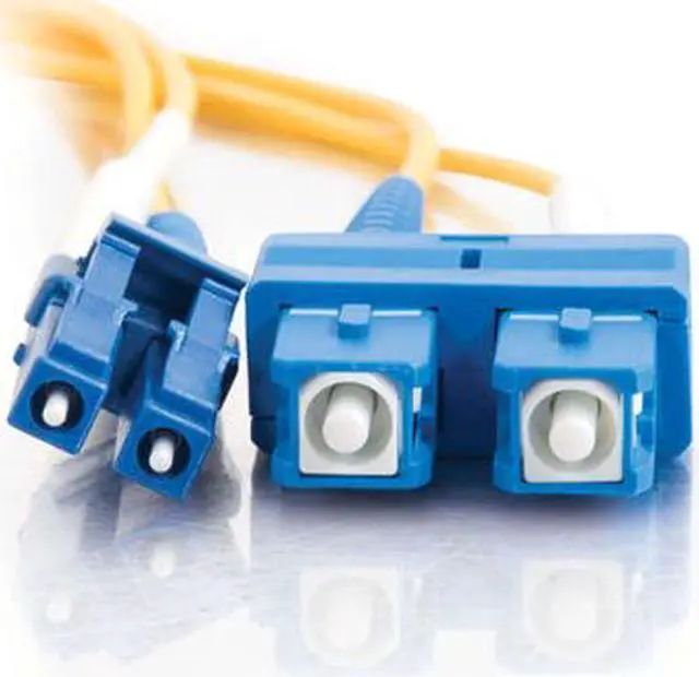 Alt view image 2 of 4 - C2G 37470 OS2 Fiber Optic Cable - LC-SC 9/125 Duplex Single-Mode PVC Fiber Cable, Yellow (29.5 Feet, 9 Meters)