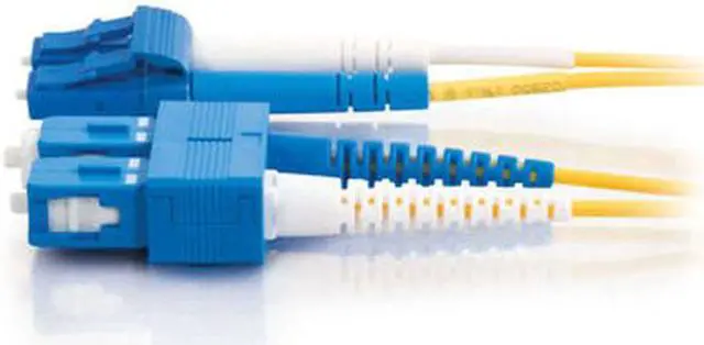 Alt view image 3 of 4 - C2G 37470 OS2 Fiber Optic Cable - LC-SC 9/125 Duplex Single-Mode PVC Fiber Cable, Yellow (29.5 Feet, 9 Meters)