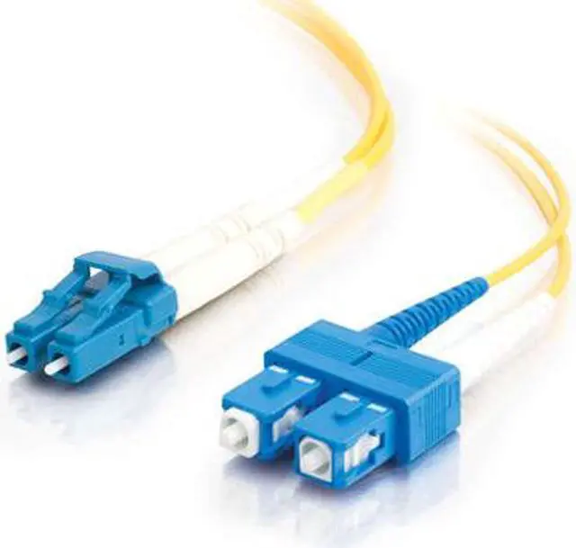 Alt view image 4 of 4 - C2G 37470 OS2 Fiber Optic Cable - LC-SC 9/125 Duplex Single-Mode PVC Fiber Cable, Yellow (29.5 Feet, 9 Meters)