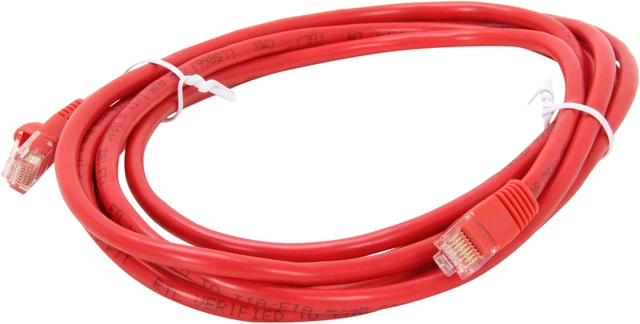 Alt view image 2 of 3 - C2G 15203 Cat5e Cable - Snagless Unshielded Ethernet Network Patch Cable, Red (10 Feet, 3.04 Meters)