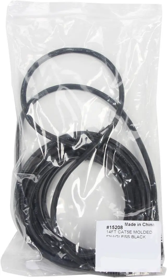 Alt view image 3 of 3 - C2G 15208 Cat5e Cable - Snagless Unshielded Ethernet Network Patch Cable, Black (14 Feet, 4.26 Meters)